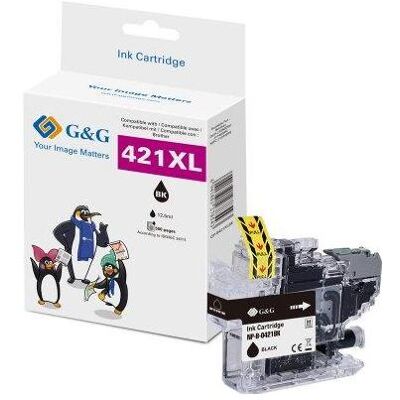 G&G, Cartouche d'impression, Druckerpatrone kompatibel mit Brother LC421XLBK (CF) G&G, Cartouche d'impression, Druckerpatrone kompatibel mit Brother LC421XLBK (CF)