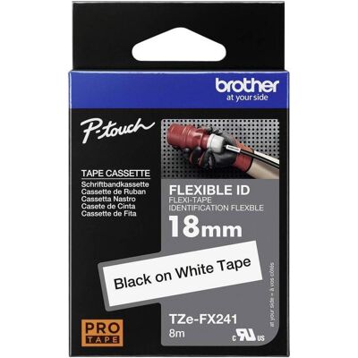 Brother Ruban d'étiquetage, TZFX241 Ruban laminé (1.80 cm, Blanc, Noir) Brother Ruban d'étiquetage, TZFX241 Ruban laminé (1.80 cm, Blanc, Noir)
