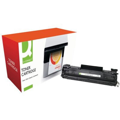 Toner Noir Q-Connect CB436A - Compatible LaserJet - 2000 Pages Toner Noir Q-Connect CB436A - Compatible LaserJet - 2000 Pages