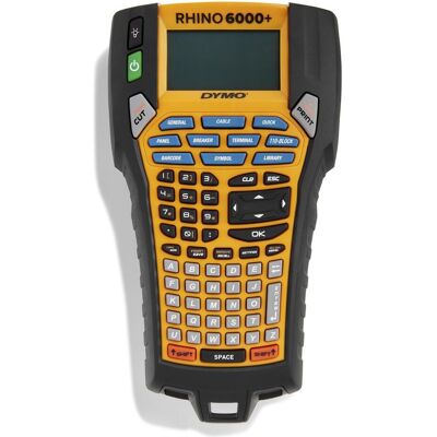 Dymo Rhino 6000+ dans sa solide mallette rigide ABC UK, Étiqueteuse, Noir, Jaune Dymo Rhino 6000+ dans sa solide mallette rigide ABC UK, Étiqueteuse, Noir, Jaune