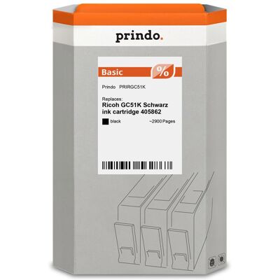 Prindo, Cartouche d'impression, compatible avec Ricoh GC51K (CF) Prindo, Cartouche d'impression, compatible avec Ricoh GC51K (CF)