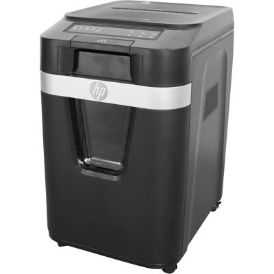 HP Destructeur de documents, Pro Shredder Auto 200MC Destructeur coupe croisée P-5, 2 x 12 mm, jusqu'à 200 feuilles, noir (Micro-coupe) HP Destructeur de documents, Pro Shredder Auto 200MC Destructeur coupe croisée P-5, 2 x 12 mm, jusqu'à 200 feuilles, noir (Micro-coupe)