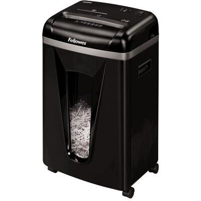 Fellowes Destructeur de documents, Powershred 450M - Destruction croisée - 22 cm - 2 x 12 mm - 22 l - boutons - 4 roues/roues (Micro-coupe) Fellowes Destructeur de documents, Powershred 450M - Destruction croisée - 22 cm - 2 x 12 mm - 22 l - boutons - 4 roues/roues (Micro-coupe)