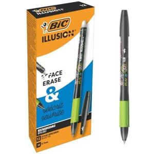 Bic, Stylo, Gel-ocity Illusion Abnehmbarer Stift Schwarz (12 Stück) (12x) Bic, Stylo, Gel-ocity Illusion Abnehmbarer Stift Schwarz (12 Stück) (12x)