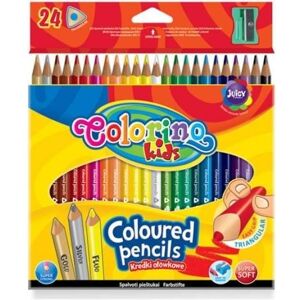Colorino, Écriture + dessin, Kids Crayons triangulaires colorés 24 couleurs (avec sharpener) (24x) Colorino, Écriture + dessin, Kids Crayons triangulaires colorés 24 couleurs (avec sharpener) (24x)