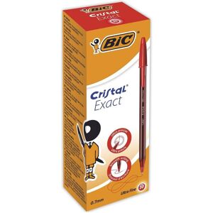 Bic, Stylo, Stylo à bille Cristal Exact, couleur du trait : rouge (20x) Bic, Stylo, Stylo à bille Cristal Exact, couleur du trait : rouge (20x)