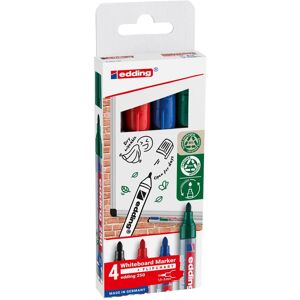 Edding, Marqueur, 250 Marqueurs pour tableaux blancs, couleurs assorties 1,5 - 3,0 mm, 4 pcs. (4x) Edding, Marqueur, 250 Marqueurs pour tableaux blancs, couleurs assorties 1,5 - 3,0 mm, 4 pcs. (4x)