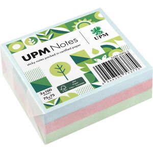 UPM, Notes adhésives, Notes Pastellmix notes adhésives double adhérence couleurs assorties 3 blocs (75 x 75 mm) UPM, Notes adhésives, Notes Pastellmix notes adhésives double adhérence couleurs assorties 3 blocs (75 x 75 mm)