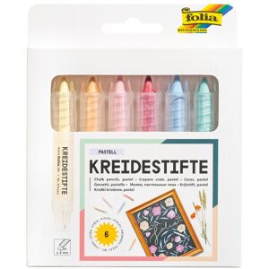 Folia, Écriture + dessin, Set de crayons PASTELL, couleurs assorties, étui de 6 pièces (6x) Folia, Écriture + dessin, Set de crayons PASTELL, couleurs assorties, étui de 6 pièces (6x)