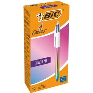 Bic, Stylo, Stylo à bille rétractable 4 Colours Gradient, couleurs assorties (12x) Bic, Stylo, Stylo à bille rétractable 4 Colours Gradient, couleurs assorties (12x)
