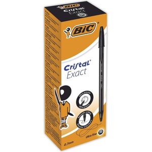 Bic, Stylo, Stylo à bille Cristal Exact, couleur du trait : noir (20x) Bic, Stylo, Stylo à bille Cristal Exact, couleur du trait : noir (20x)