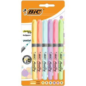Bic, Marqueur, Surligneur Pastel (6x) Bic, Marqueur, Surligneur Pastel (6x)