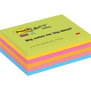 Post-it, Notes adhésives, Super Sticky grand format (152 x 203 mm) Post-it, Notes adhésives, Super Sticky grand format (152 x 203 mm)