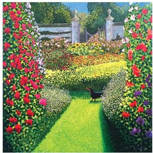 Susan Entwistle, Enveloppes, Karte mit Umschlag „Dog in the Garden“ von Easton Walled Susan Entwistle, Enveloppes, Karte mit Umschlag „Dog in the Garden“ von Easton Walled