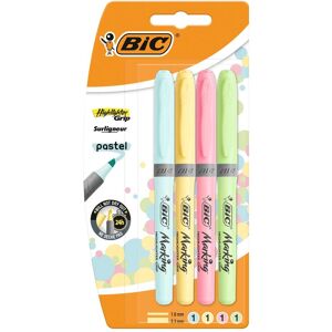 Bic, Marqueur, PASTELLE DE HAUTE TENEUR - Surligneur (4x) Bic, Marqueur, PASTELLE DE HAUTE TENEUR - Surligneur (4x)
