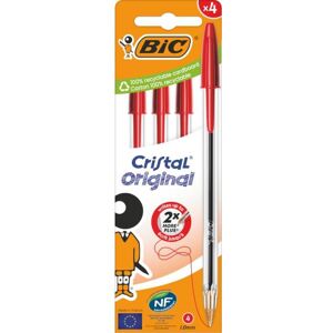 Bic, Stylo, Stylo à bille Cristal Original Rouge (4x) Bic, Stylo, Stylo à bille Cristal Original Rouge (4x)