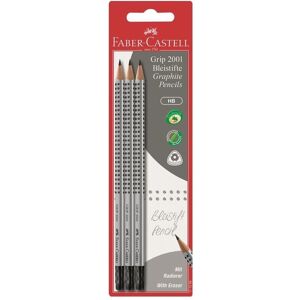 Faber-Castell, Crayon à papier + critérium, Grip (HB, 3x) Faber-Castell, Crayon à papier + critérium, Grip (HB, 3x)