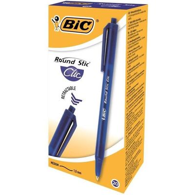 Bic, Stylo, Ball pen Round Stic Clic, 1.0 mm Blue, 1 pcs. 379640 (1x) Bic, Stylo, Ball pen Round Stic Clic, 1.0 mm Blue, 1 pcs. 379640 (1x)