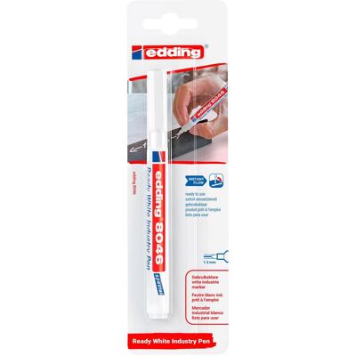 Edding, Marqueur, Marqueur permanent Ready White Industry Pen E-8046 (1x) Edding, Marqueur, Marqueur permanent Ready White Industry Pen E-8046 (1x)