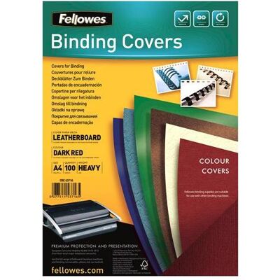 Fellowes Feuille de couverture Delta avec structure en cuir, rouge foncé, Relieuse : accessoires, Rouge Fellowes Feuille de couverture Delta avec structure en cuir, rouge foncé, Relieuse : accessoires, Rouge