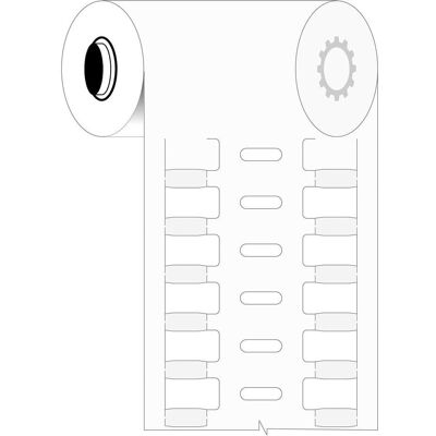 Brady, Rouleau d’étiquettes, B33-10x4,4-7697-WT, Durasleeve(R), tiroir robuste pour marqueurs en fil métallique, polyester, Brady, Rouleau d’étiquettes, B33-10x4,4-7697-WT, Durasleeve(R), tiroir robuste pour marqueurs en fil métallique, polyester,