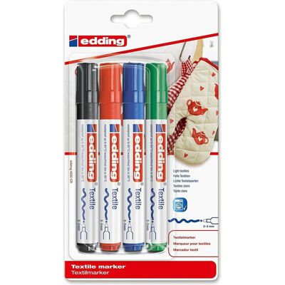 Magni, Marqueur, Marqueur textile 4500 4er 2-3mm 4 couleurs blister (4x) Magni, Marqueur, Marqueur textile 4500 4er 2-3mm 4 couleurs blister (4x)