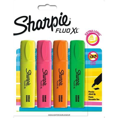 Sharpie, Marqueur, Highligther Fluo XL 4er G/O/P/G (4x) Sharpie, Marqueur, Highligther Fluo XL 4er G/O/P/G (4x)