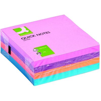 Q-Connect, Notes adhésives, Papillons adhésifs Quick Notes, 75x75mm, multicolore, 320 feuilles (75 x 75 mm) Q-Connect, Notes adhésives, Papillons adhésifs Quick Notes, 75x75mm, multicolore, 320 feuilles (75 x 75 mm)