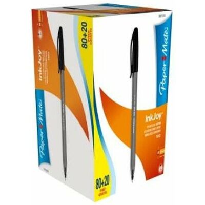 Paper Mate, Stylo, Paper:Mate stylo à bille InkJoy 100, Value Pack, noir (100x) Paper Mate, Stylo, Paper:Mate stylo à bille InkJoy 100, Value Pack, noir (100x)