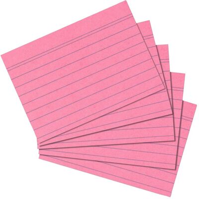 Herlitz, Fiche, Fiches A6 lignées rouges (A6, 100x, 170 g/m²) Herlitz, Fiche, Fiches A6 lignées rouges (A6, 100x, 170 g/m²)