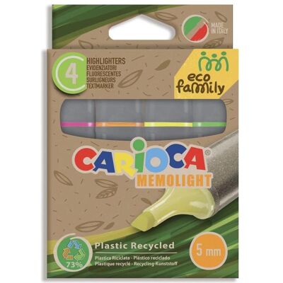 Carioca, Marqueur, Pack 4 surligneur Memolight (4x) Carioca, Marqueur, Pack 4 surligneur Memolight (4x)
