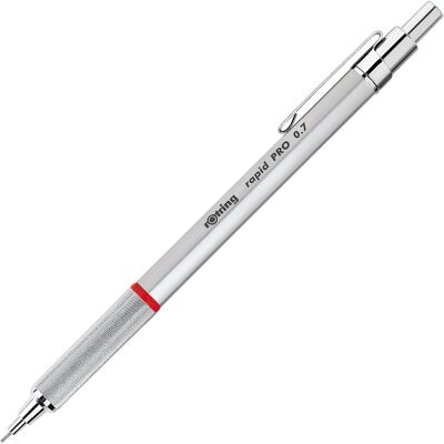 Rotring, Crayon à papier + critérium, Crayon à mine fine rapid Pro Chrome 0,7mm (0.70 mm, HB, 1x) Rotring, Crayon à papier + critérium, Crayon à mine fine rapid Pro Chrome 0,7mm (0.70 mm, HB, 1x)