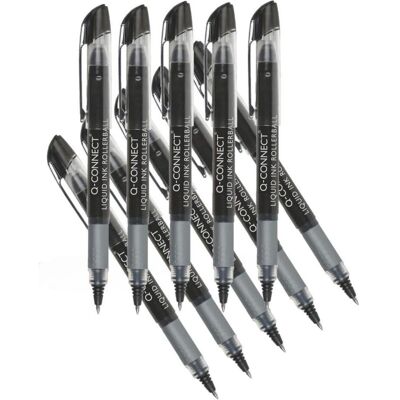 Q-Connect, Stylo, Stylo à bille 0,5 mm (ligne), noir (1x) Q-Connect, Stylo, Stylo à bille 0,5 mm (ligne), noir (1x)