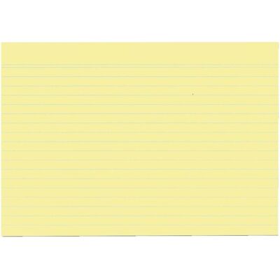 Herlitz, Fiche, Fiches A5 lignées jaunes (A5, 100x, 170 g/m²) Herlitz, Fiche, Fiches A5 lignées jaunes (A5, 100x, 170 g/m²)
