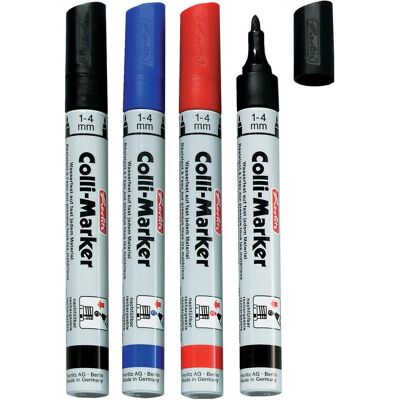 Herlitz, Marqueur, Marqueur indélébile Colli 1-4 mm, 5 pièces, bleu/rouge/noir (5x) Herlitz, Marqueur, Marqueur indélébile Colli 1-4 mm, 5 pièces, bleu/rouge/noir (5x)