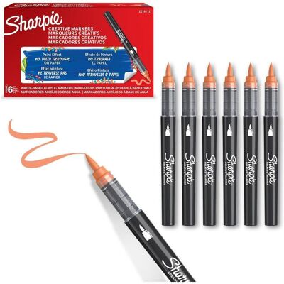 Sharpie, Marqueur, Kreativmarker Pinselspitze Acryl orange (1x) Sharpie, Marqueur, Kreativmarker Pinselspitze Acryl orange (1x)