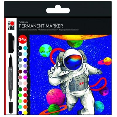 Marabu, Marqueur, Marqueur permanent Graphix set (24x) Marabu, Marqueur, Marqueur permanent Graphix set (24x)