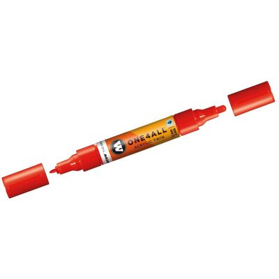 Molotow, Marqueur, Marqueur pour Maquettes - One4All Twin - Acrylique Rouge Trafic - 1,5/4mm - -013 - 14 cm (1x) Molotow, Marqueur, Marqueur pour Maquettes - One4All Twin - Acrylique Rouge Trafic - 1,5/4mm - -013 - 14 cm (1x)