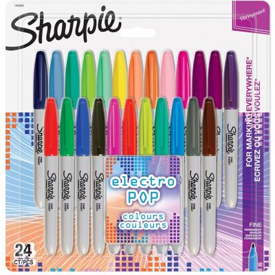 Sharpie, Marqueur, Marqueur pointe fine et ronde F (24x) Sharpie, Marqueur, Marqueur pointe fine et ronde F (24x)