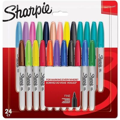 Sharpie, Marqueur, Marqueur pointe fine et ronde F (24x) Sharpie, Marqueur, Marqueur pointe fine et ronde F (24x)