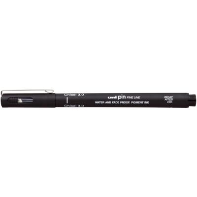 Uni-ball, Stylo, Fineliner PIN Chisel 3.0, pointe biseautée, noir (1x) Uni-ball, Stylo, Fineliner PIN Chisel 3.0, pointe biseautée, noir (1x)