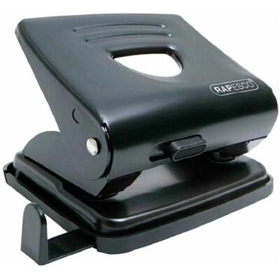 Rapesco Perforatrice, 1030 825 Perforateur métallique 2 trous, capacité de perforation 25 feuilles, noir Rapesco Perforatrice, 1030 825 Perforateur métallique 2 trous, capacité de perforation 25 feuilles, noir
