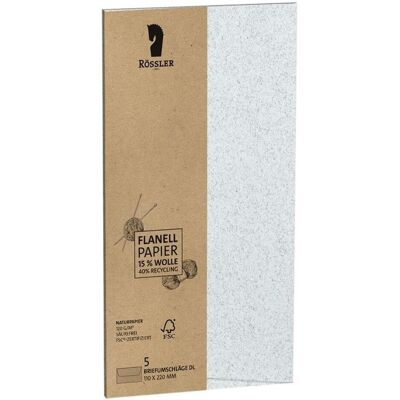 Rössler, Enveloppes, Enveloppe Terra 5ST flanelle (220 x 110 mm, dl, 5x) Rössler, Enveloppes, Enveloppe Terra 5ST flanelle (220 x 110 mm, dl, 5x)