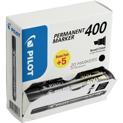Pilot, Marqueur, Marqueur permanent 400 XL Pack 15+5 gratuit (20x) Pilot, Marqueur, Marqueur permanent 400 XL Pack 15+5 gratuit (20x)