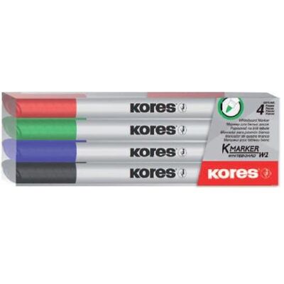 Kores, Marqueur, Kit pour tableau blanc Fine M228404 pièces1mm rond (4x) Kores, Marqueur, Kit pour tableau blanc Fine M228404 pièces1mm rond (4x)