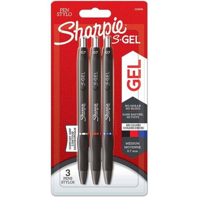 Sharpie, Stylo, Stylo gel 0,7 mm, 3 pièces (3x) Sharpie, Stylo, Stylo gel 0,7 mm, 3 pièces (3x)