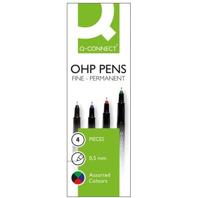 Q-Connect, Marqueur, Marqueur OHP permanent (4x) Q-Connect, Marqueur, Marqueur OHP permanent (4x)