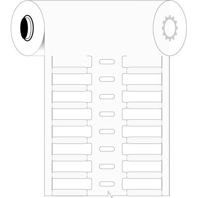 Brady, Rouleau d’étiquettes, B33-23x4.4-7697-WT Durasleeve R, pochette stable pour marqueur de fil Polyester blanc Brady, Rouleau d’étiquettes, B33-23x4.4-7697-WT Durasleeve R, pochette stable pour marqueur de fil Polyester blanc
