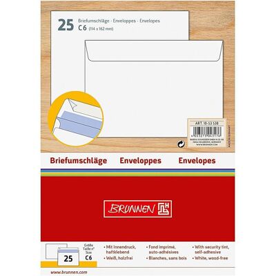 Brunnen, Enveloppes, Enveloppe (114 x 162 mm, 25x) Brunnen, Enveloppes, Enveloppe (114 x 162 mm, 25x)