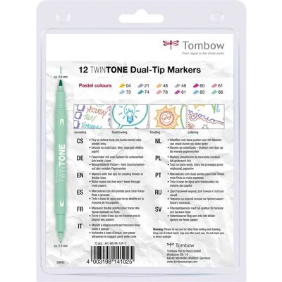 Tombow, Écriture + dessin, TwinTone (12x) Tombow, Écriture + dessin, TwinTone (12x)